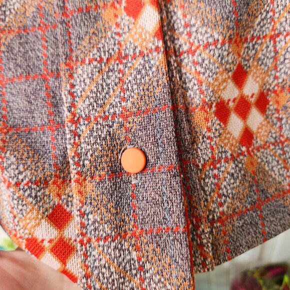 Vintage 1970's Funky Diamond Print Shirt by Stage 7 - Picture 10 of 15